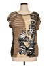 Elementz Brown Short Sleeve Top Size XL - photo 1