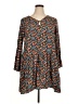 Luukse 100% Rayon Print Brown Casual Dress Size XL - photo 1