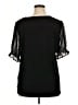 Adrianna Papell Black Short Sleeve Top Size 1X - photo 2