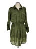L.G.R 100% Polyester Solid Green Casual Dress Size L - photo 1