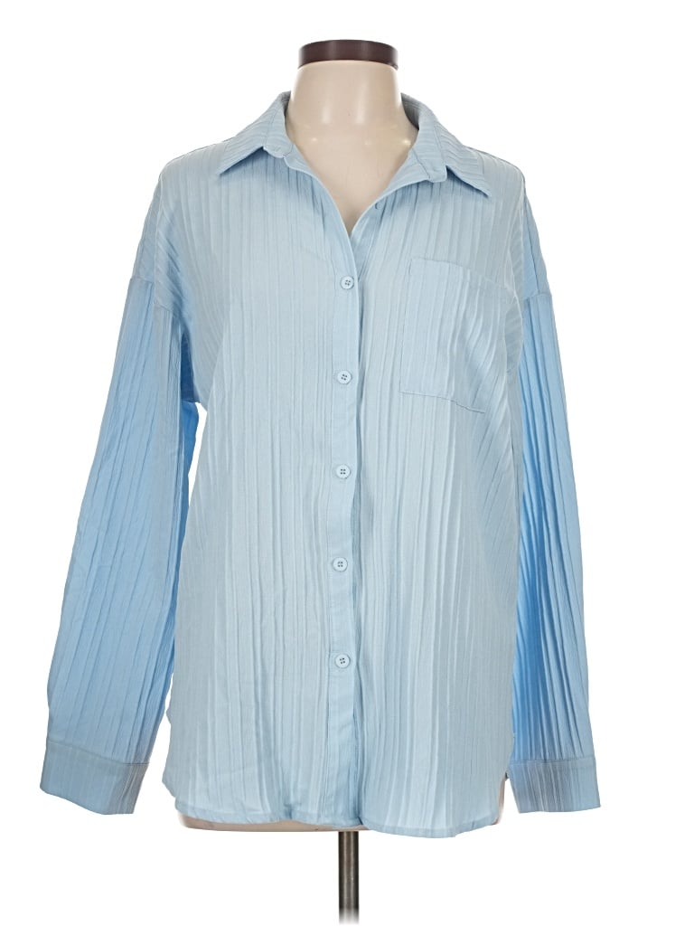 Pre-owned Hotouch Long Sleeve Blouse In Blue