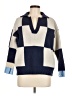 Unbranded Checkered-gingham Blue Pullover Sweater Size M - photo 1