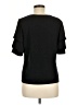 Current Air 100% Polyester Solid Black Short Sleeve Top Size M - photo 2