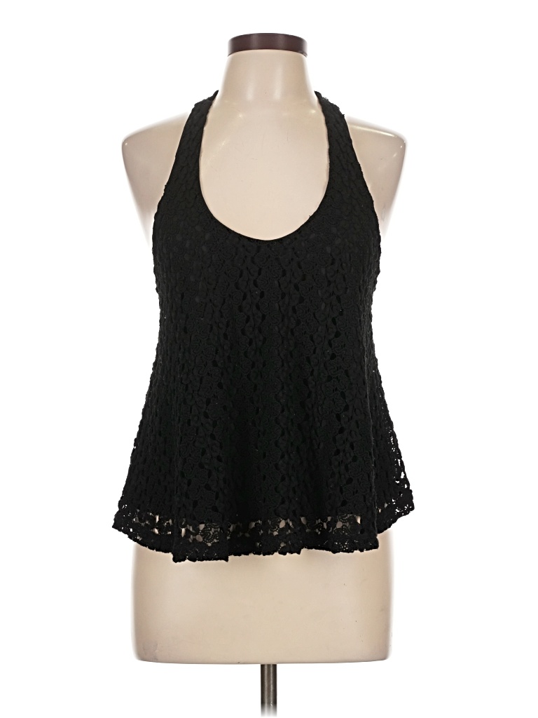 Pre-owned Assorted Brands Tank Top Black Halter Neckline Tops