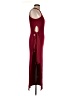 Unbranded Solid Burgundy Cocktail Dress Size L - photo 4