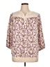 MELLODAY Floral Ivory 3/4 Sleeve Blouse Size 1X - photo 1
