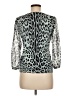 Carlisle Animal Print Silver Silk Cardigan Size M - photo 2