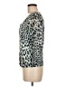 Carlisle Animal Print Silver Silk Cardigan Size M - photo 5