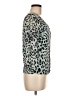 Carlisle Animal Print Silver Silk Cardigan Size M - photo 4