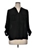 Intermix 100% Polyester Black 3/4 Sleeve Blouse Size XL (estimated) - photo 1