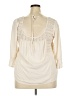 Maurices 100% Rayon Ivory 3/4 Sleeve Blouse Size XXL - photo 2