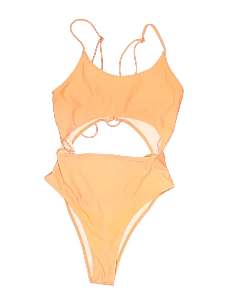 Pre-owned Unbranded Two Piece Swimsuit In Orange