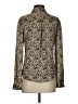 Zapa Animal Print Gold Long Sleeve Blouse Size 0 - photo 2