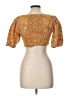 o.p.t Orange Short Sleeve Blouse Size L - photo 2