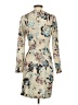 Michelle Mason Print Tan Casual Dress Size 4 - photo 2