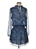 Veronica M. 100% Polyester Chevron-herringbone Blue Casual Dress Size XS - photo 1