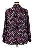 Relativity 100% Polyester Chevron-herringbone Purple Long Sleeve Blouse Size 2X - photo 2