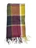 Unbranded 100% Acrylic Plaid Burgundy Yellow Scarf One size - photo 2