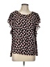Elle Black Short Sleeve Blouse Size L - photo 1