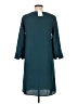 H&M 100% Polyester Solid Teal Casual Dress Size 6 - photo 2