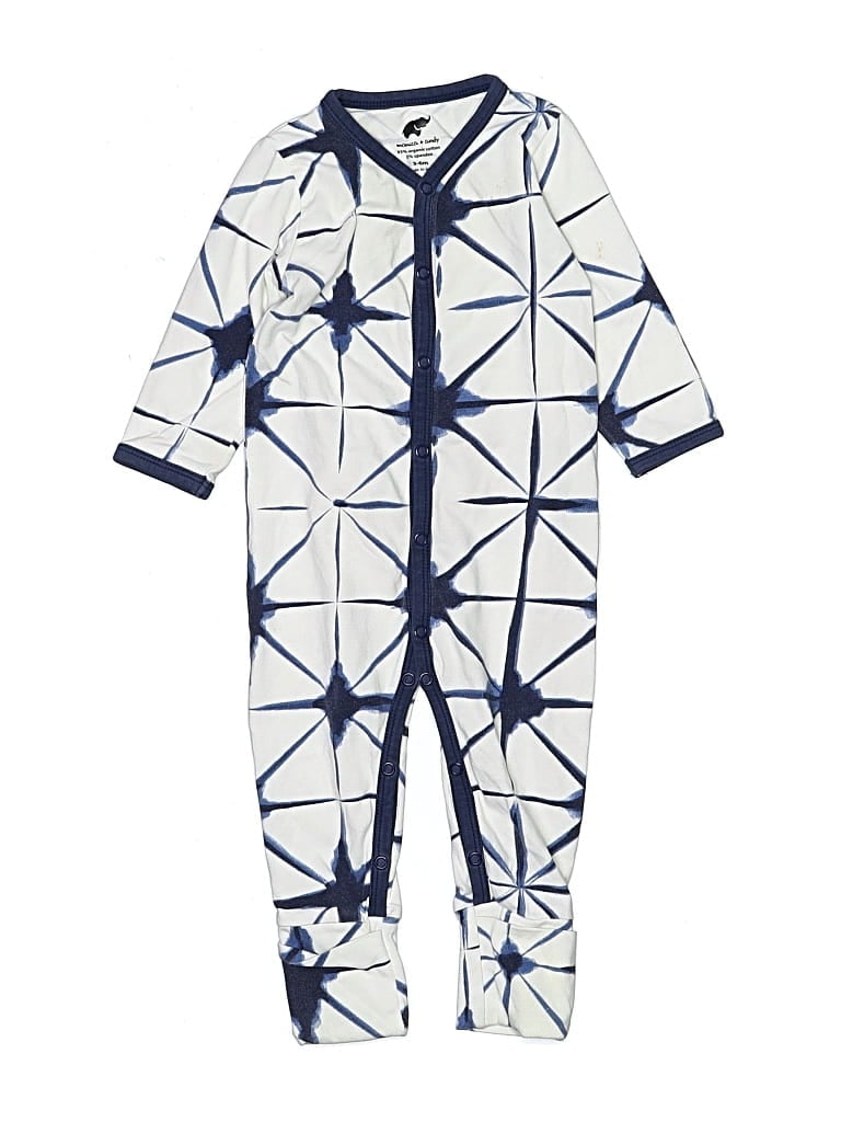 Pre-owned Monica + Andy Babies' Short Sleeve Onesie In Blue