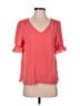 Versona 100% Polyester Pink Short Sleeve Blouse Size S - photo 1