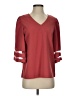 Unbranded Burgundy 3/4 Sleeve Top Size S - photo 1