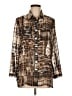 Ruby Rd. 100% Polyester Animal Print Brown Long Sleeve Blouse Size 6 (petite) - photo 1