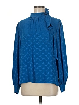 Saint Laurent Long Sleeve Silk Top