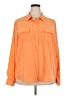 Old Navy 100% Polyester Color Block Orange Long Sleeve Blouse Size XXL - photo 1