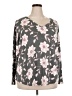 Evri Gray Long Sleeve Blouse Size 2X - photo 1