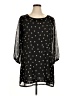 DJT 100% Polyester Polka Dots Black 3/4 Sleeve Blouse Size XL - photo 1
