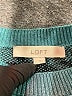 Ann Taylor LOFT Houndstooth Teal Pullover Sweater Size S - photo 7