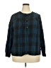 Assorted Brands Plaid Blue Long Sleeve Blouse Size XXL - photo 1