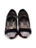 Prevata Color Block Burgundy Brown Heels Size 6 1/2 - photo 2