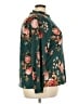 Eye Candy Floral Green Long Sleeve Blouse Size 3X - photo 4