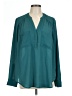 Torrid 100% Polyester Teal Long Sleeve Blouse Size Lg Plus (0) - photo 1