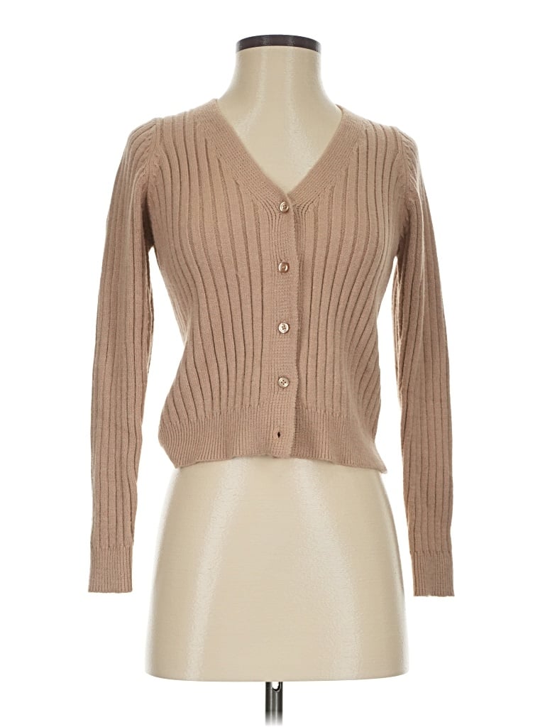 Pre-owned Pink Lily Cardigan Sweater In Tan