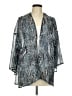 Unbranded 100% Polyester Silver Blue Kimono Size L - photo 1