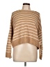 T Tahari Stripes Tan Pullover Sweater Size L - photo 1