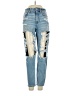 American Eagle Outfitters Graphic Blue Jeans Size 00 - photo 1