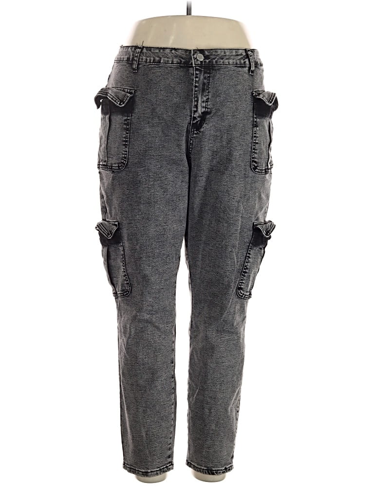 Pre-owned Shein Curve Jeans In Gray