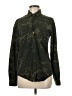 Leara Woman 100% Lyocell Camo Green Long Sleeve Button-Down Shirt Size M - photo 1