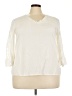 Rusttydustty 100% Viscose Ivory 3/4 Sleeve Top Size 3X - photo 1