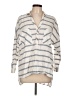 Zara Basic Stripes Gray Long Sleeve Blouse Size L - photo 1