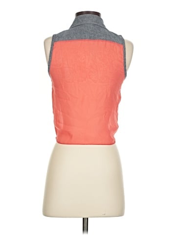 Fashion Magazine Sleeveless Button-Down Shirt (view 2)