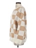 The ZigZag Stripe Checkered-gingham Tan Pullover Sweater Size S - photo 5