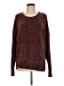 Seven7 100% Polyester Tweed Burgundy Pullover Sweater Size M - photo 1