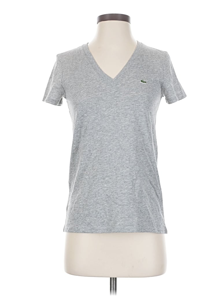 Pre-owned Lacoste Short Sleeve T-shirt In Gray