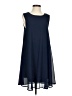 Everly 100% Polyester Solid Blue Casual Dress Size S - photo 1